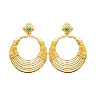 Boucles d'oreilles Brillaxis acier doré