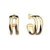 Les Georgettes Pure Organic gouden 8mm hoepel oorbellen - bekijk V1