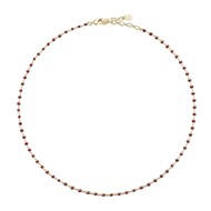 Collier Agatha Smarty doré et bordeaux