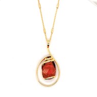 Andrea Marazzini mini druppel gouden/rode ketting