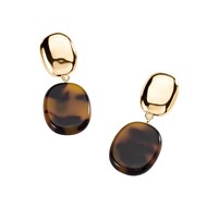Boucles d'oreilles Agatha Turennes à clip
pendant en résine
