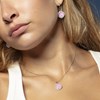 Lotus Silver cushion pink earrings - vue V2