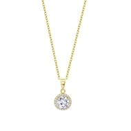 Lotus Silver halo necklace