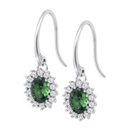 Silver Lotus daisy earrings
green