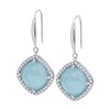 Lotus Silver cushion earrings
turquoise - vue V1