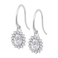 Boucles d'oreilles Lotus Silver argent marguerite