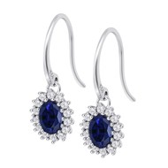 Silver Lotus daisy earrings
blue