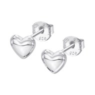 Boucles d'oreilles Lotus Silver argent coeur