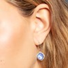 Boucles d'oreilles Lotus Silver argent coussin
violet - vue V2