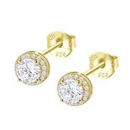 Boucles d'oreilles Lotus Silver argent doré halo