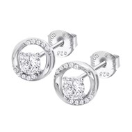 boucles d'oreilles Lotus Silver