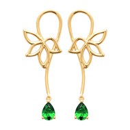 Boucles d'oreilles Brillaxis plaqué or
Fleur et perle verte