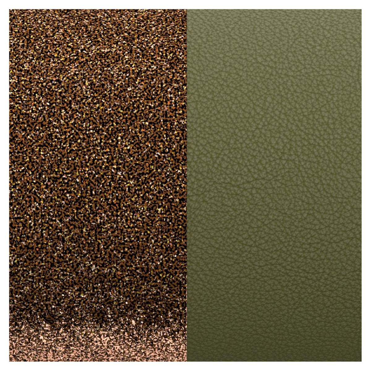Cuir manchette Les Georgettes 25mm
bronze paillettes/vert de gris - vue 2
