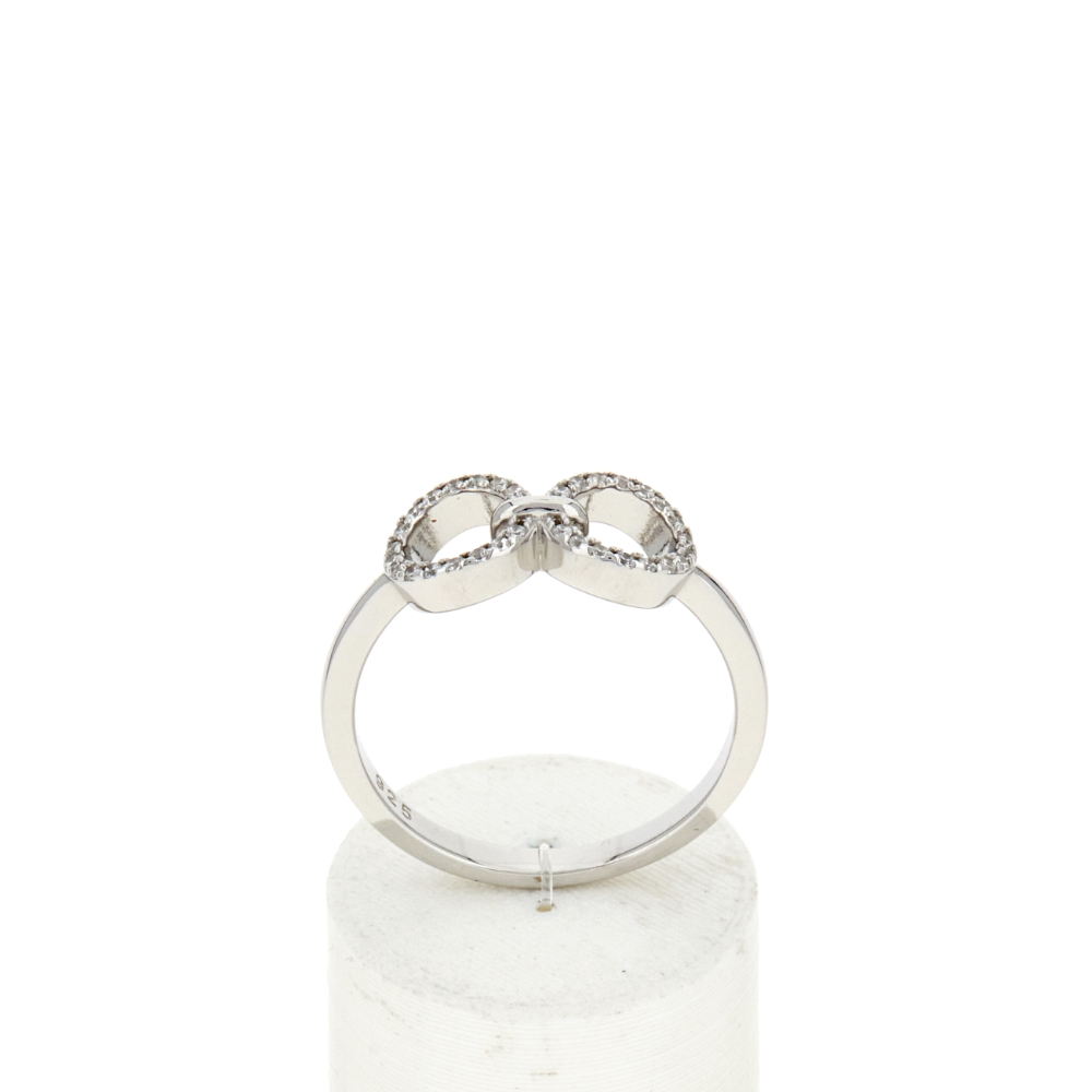 Bague argent 925 et zirconias - vue 360