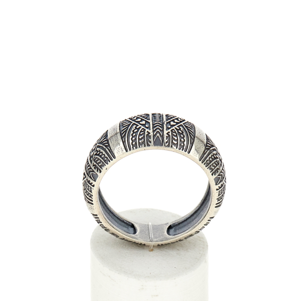 Bague argent - vue 360